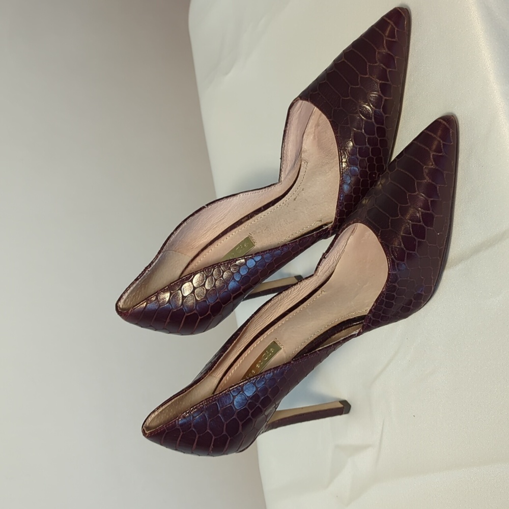 Louise et Cie D'Orsay pumps, size 7/37, Burgundy snake skin